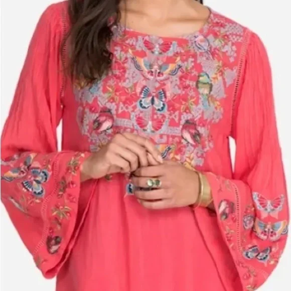 Johnny Was Farfalla extremely heavily embroidered blouse NWT RARE - Picture 2 of 11